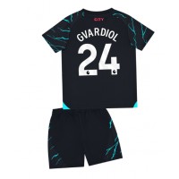 Manchester City Josko Gvardiol #24 Replika babykläder Tredjeställ Barn 2023-24 Kortärmad (+ korta byxor)